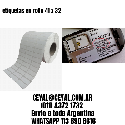 etiquetas en rollo 41 x 32