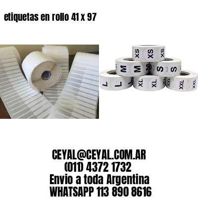 etiquetas en rollo 41 x 97