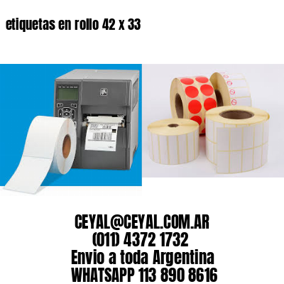 etiquetas en rollo 42 x 33