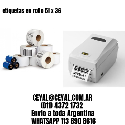 etiquetas en rollo 51 x 36