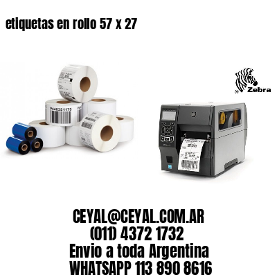 etiquetas en rollo 57 x 27
