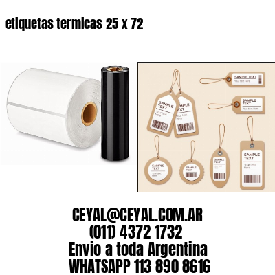 etiquetas termicas 25 x 72