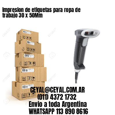 impresion de etiquetas para ropa de trabajo 30 x 50Mm