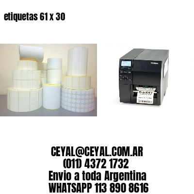 etiquetas 61 x 30