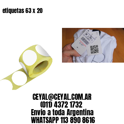etiquetas 63 x 20
