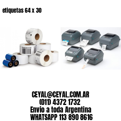 etiquetas 64 x 30