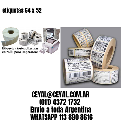 etiquetas 64 x 52