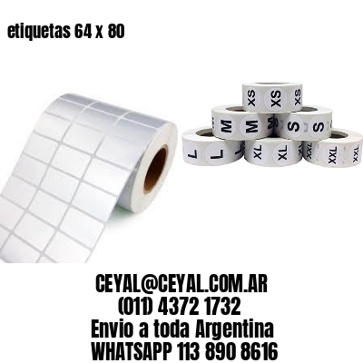 etiquetas 64 x 80