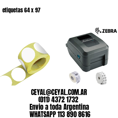etiquetas 64 x 97