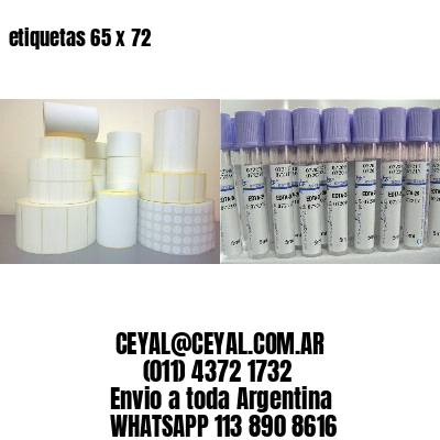 etiquetas 65 x 72