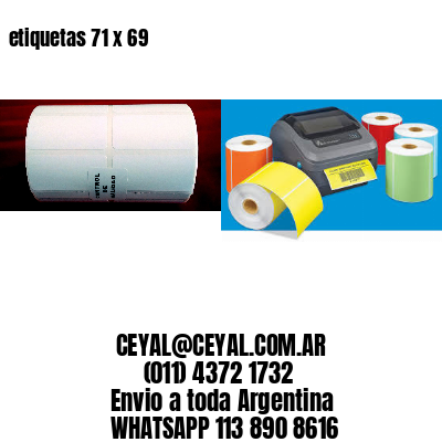 etiquetas 71 x 69