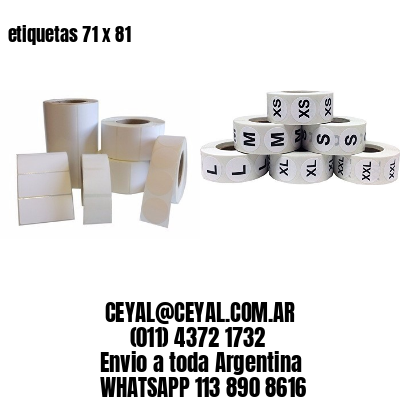 etiquetas 71 x 81