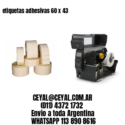 etiquetas adhesivas 60 x 43