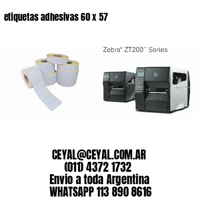 etiquetas adhesivas 60 x 57
