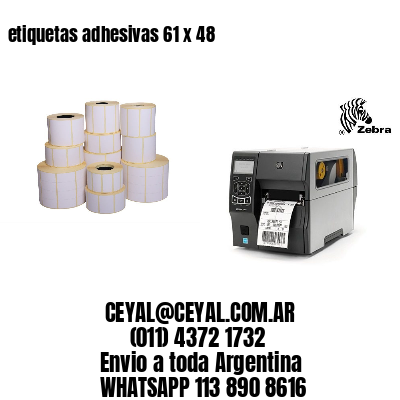 etiquetas adhesivas 61 x 48