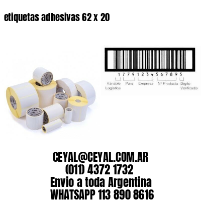 etiquetas adhesivas 62 x 20