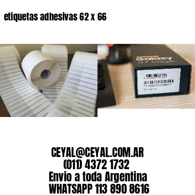 etiquetas adhesivas 62 x 66