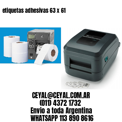 etiquetas adhesivas 63 x 61
