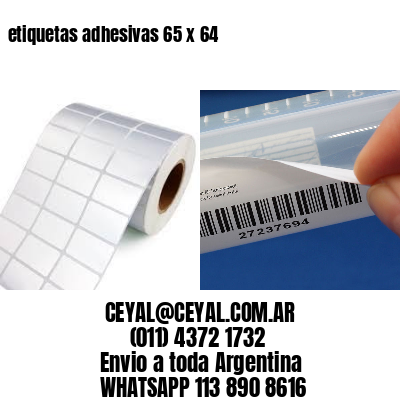 etiquetas adhesivas 65 x 64