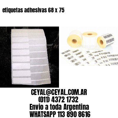 etiquetas adhesivas 68 x 75