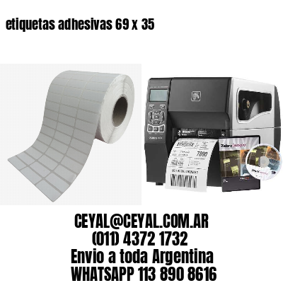 etiquetas adhesivas 69 x 35