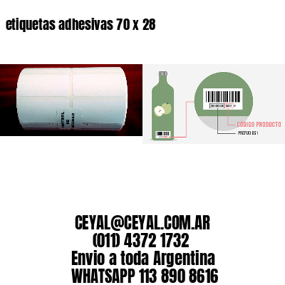 etiquetas adhesivas 70 x 28