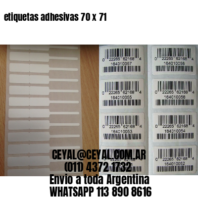 etiquetas adhesivas 70 x 71