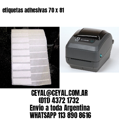 etiquetas adhesivas 70 x 81
