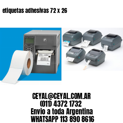 etiquetas adhesivas 72 x 26