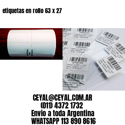 etiquetas en rollo 63 x 27