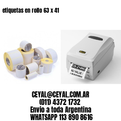etiquetas en rollo 63 x 41