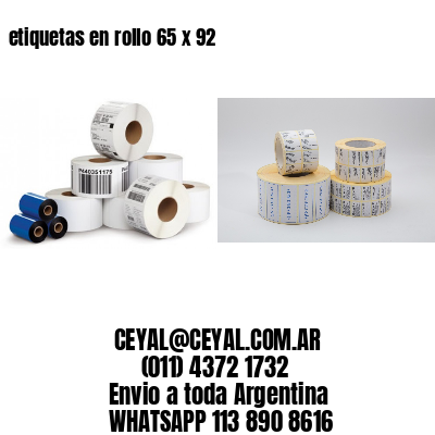 etiquetas en rollo 65 x 92