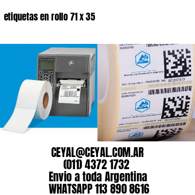 etiquetas en rollo 71 x 35