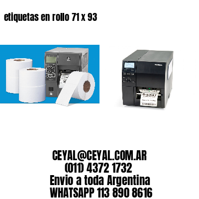 etiquetas en rollo 71 x 93