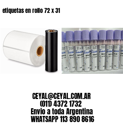 etiquetas en rollo 72 x 31