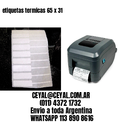 etiquetas termicas 65 x 31