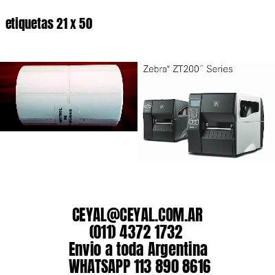 etiquetas 21 x 50