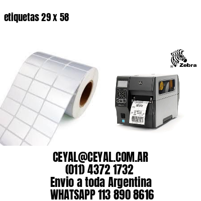 etiquetas 29 x 58