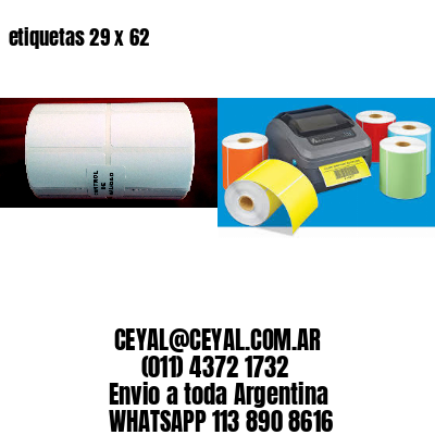 etiquetas 29 x 62