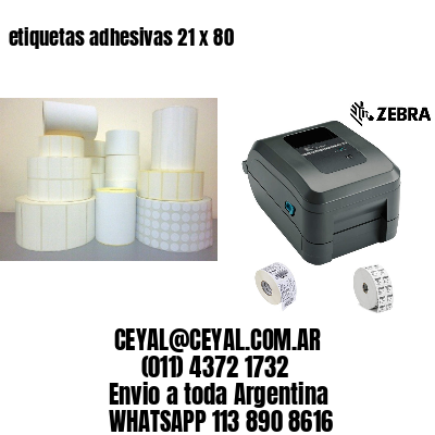 etiquetas adhesivas 21 x 80