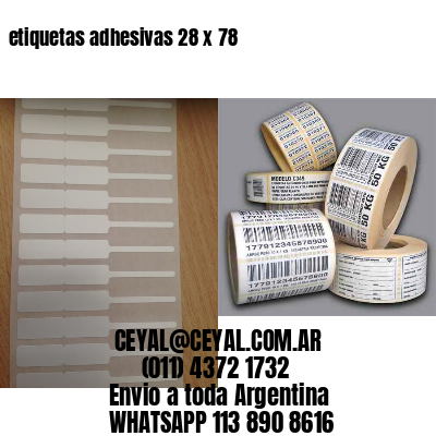 etiquetas adhesivas 28 x 78
