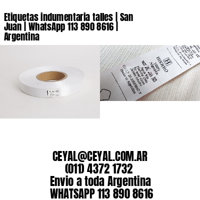 Etiquetas indumentaria talles | San Juan | WhatsApp 113 890 8616 | Argentina