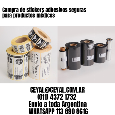 Compra de stickers adhesivos seguras para productos médicos