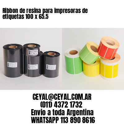 Ribbon de resina para impresoras de etiquetas 100 x 65.5