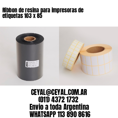 Ribbon de resina para impresoras de etiquetas 103 x 85