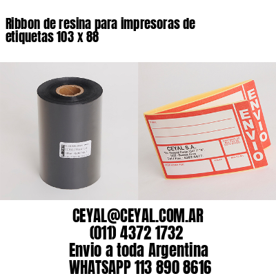 Ribbon de resina para impresoras de etiquetas 103 x 88