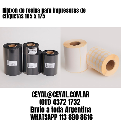 Ribbon de resina para impresoras de etiquetas 105 x 175