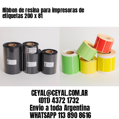 Ribbon de resina para impresoras de etiquetas 200 x 81