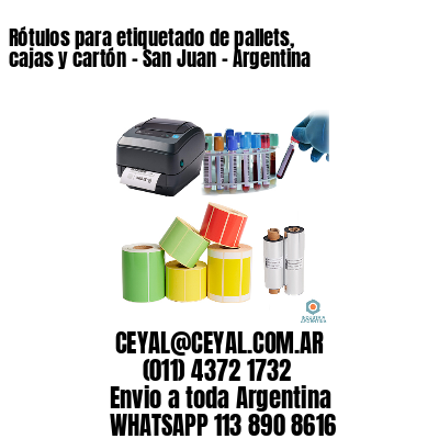 Rótulos para etiquetado de pallets, cajas y cartón – San Juan – Argentina