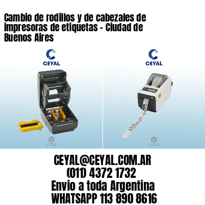 Cambio de rodillos y de cabezales de impresoras de etiquetas - Ciudad de Buenos Aires